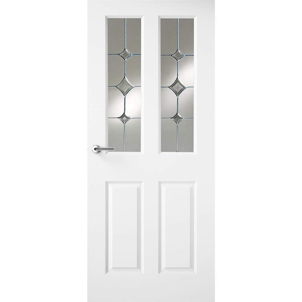 HUDSON WHITE PRIMED DOOR GATSBY GLASS 80X32