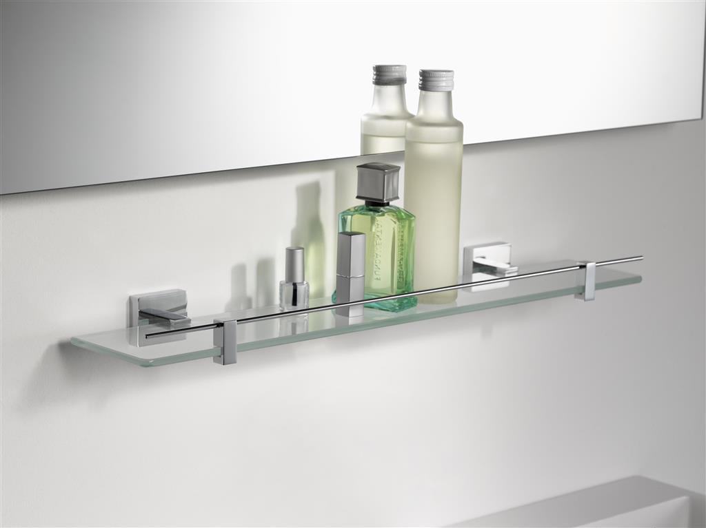 N280101 MEZZO GLASS SHELF CHROME
