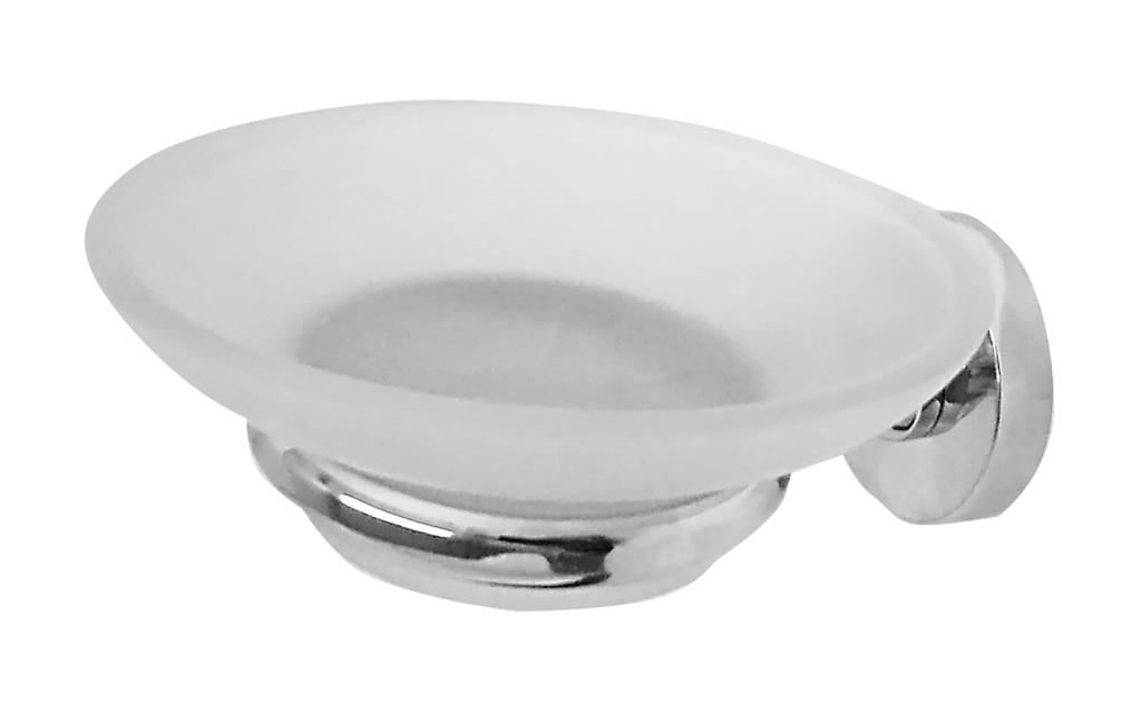 TEMA MALMO SOAP DISH CHROME WITH GLASS DISH
