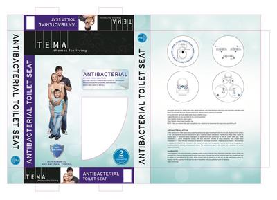 TEMA ANTIBACTERIAL TOILET SEAT WHITE
